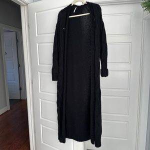 Black long cardigan